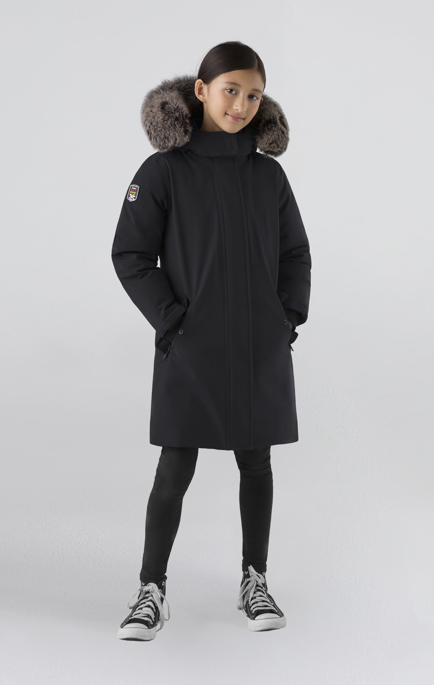 Dames winterjas met groot zwarte bont - Leather City Dames winterjas met groot zwarte bont - Leather City