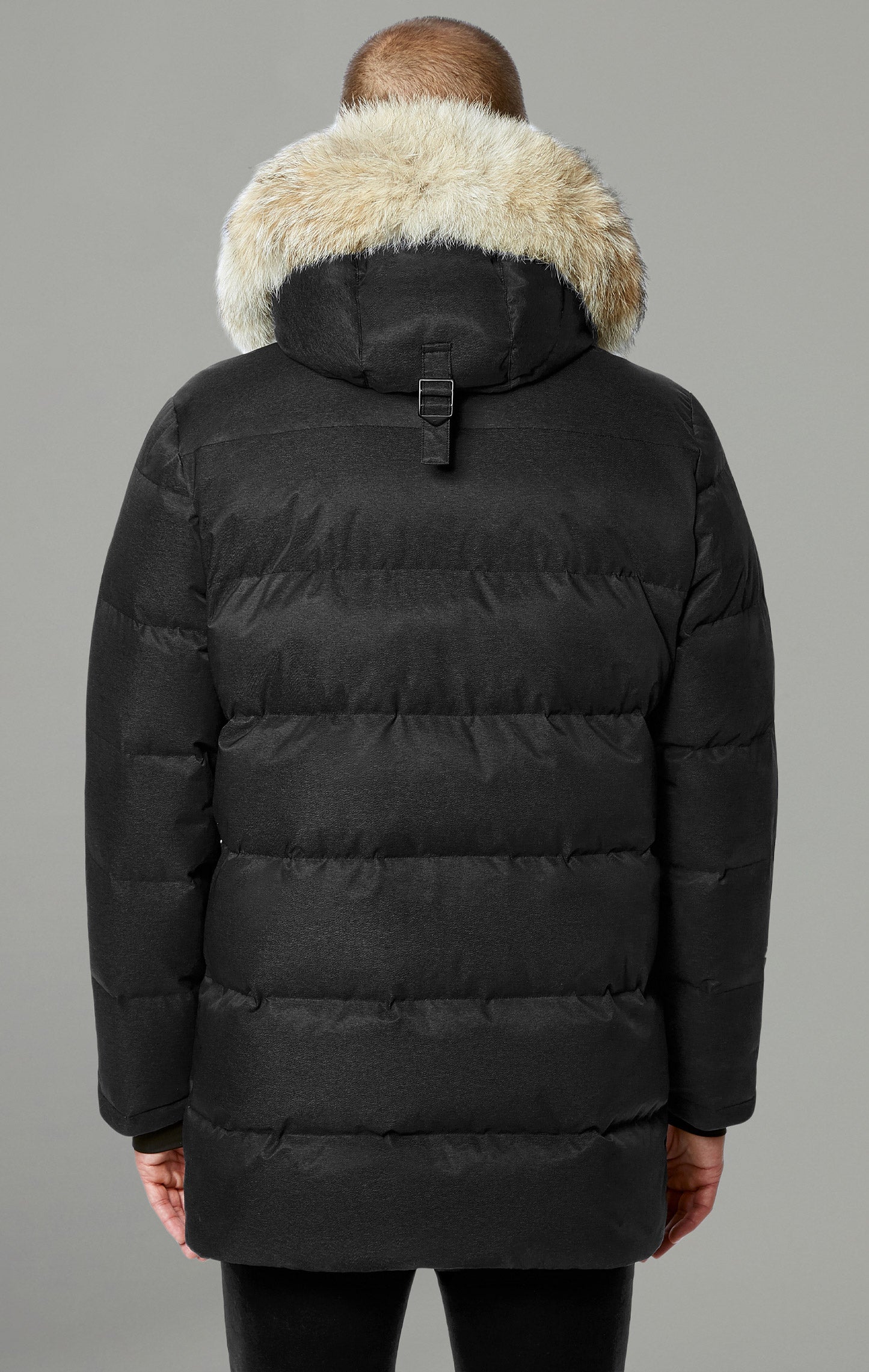 Mens parka with big fur hood sale