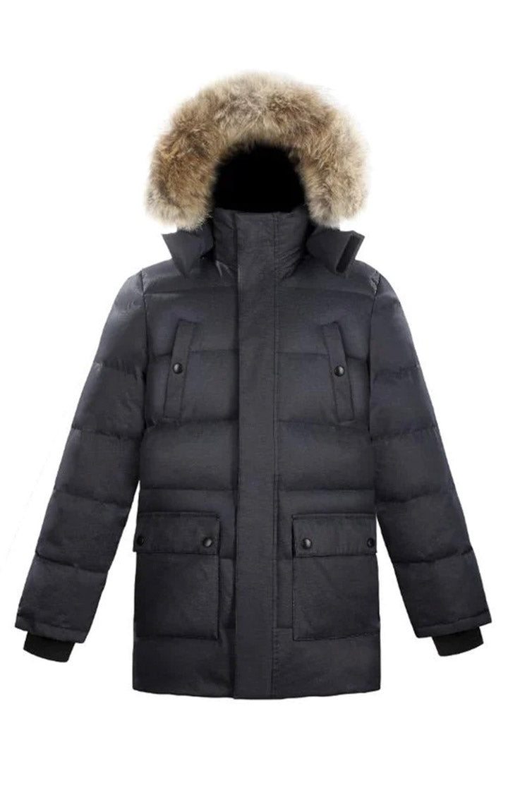 Mens fur hood jacket hot sale