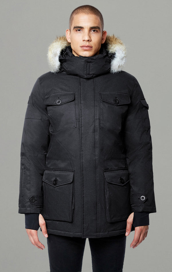 Eldridge Men's Long Down Parka With Hood | Triple F.A.T. Goose