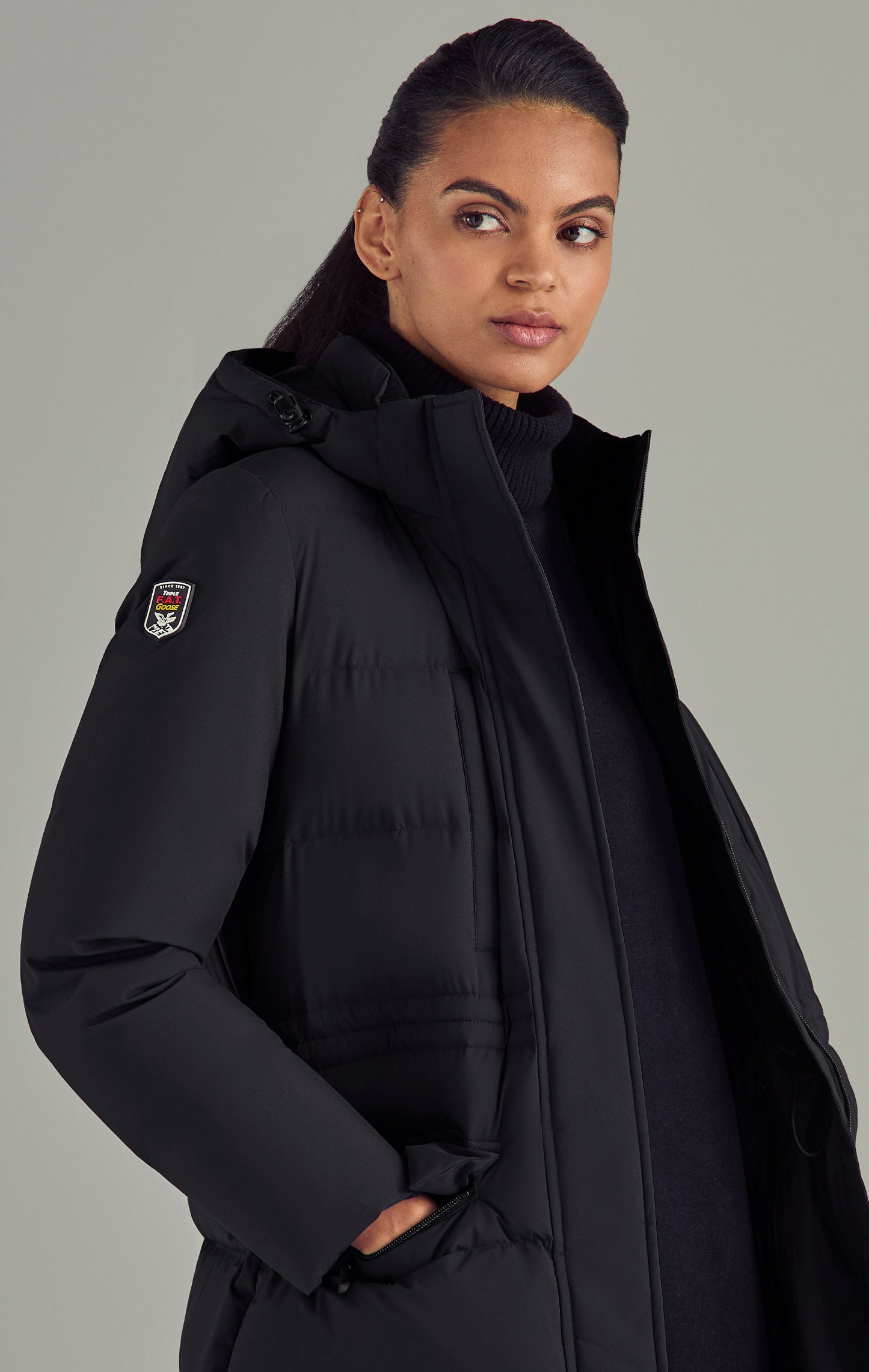 Fara Women s Puffer Down Jacket 750 Fill Power Triple F.A.T. Goose