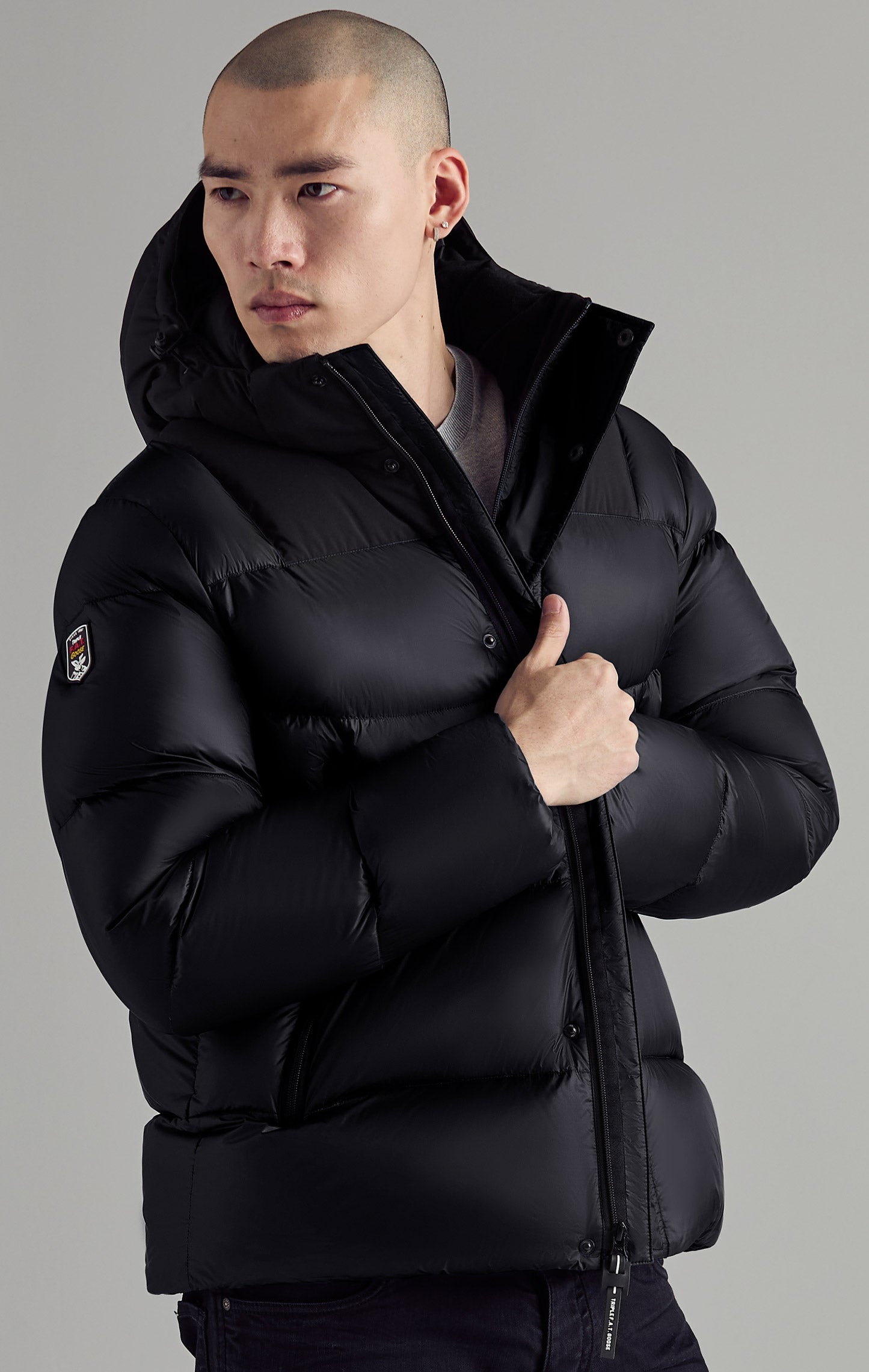Two Tone Padded Quilted Waterproof Coat
