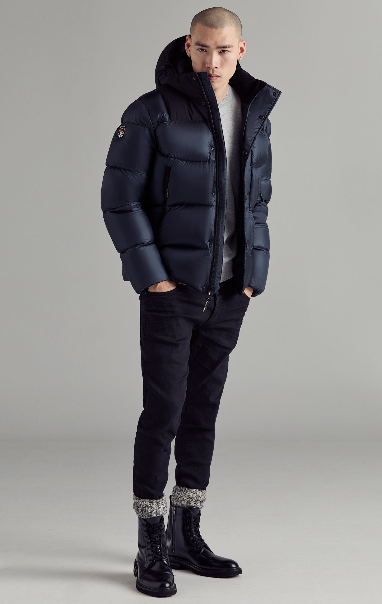 Two tone cheap puffer jacket