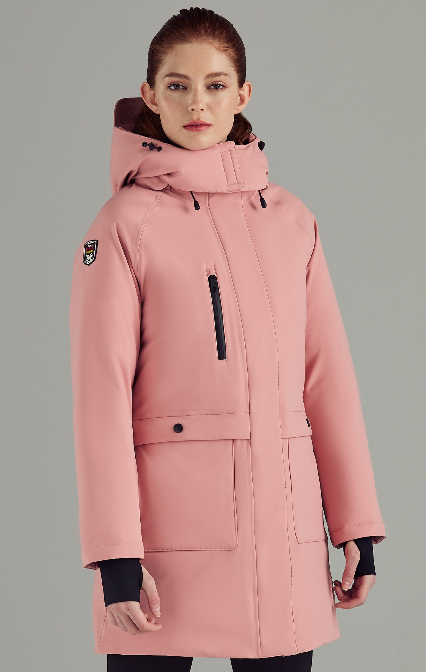 Parka jacket outlet pink