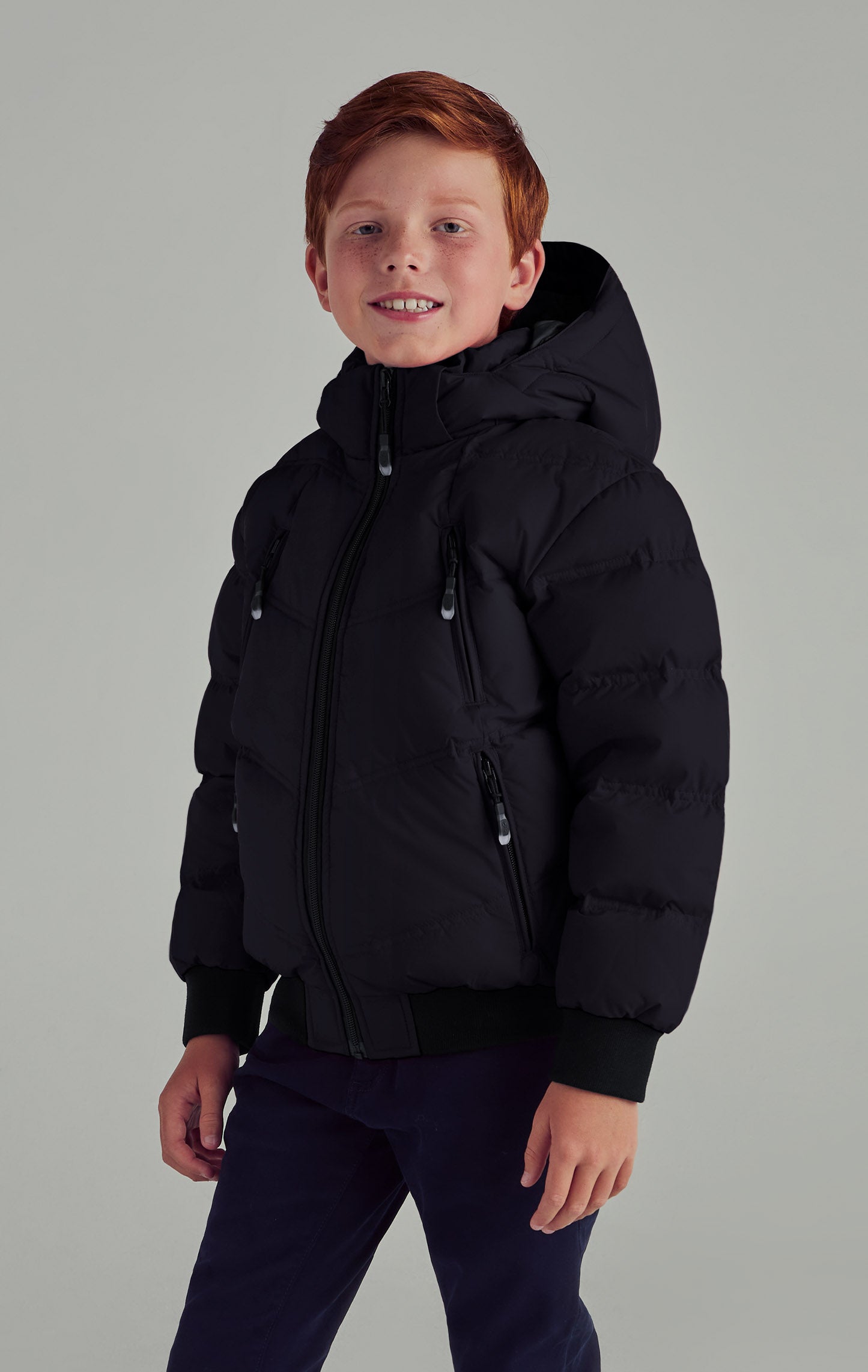 Boys puffer jacket with best sale fur hood